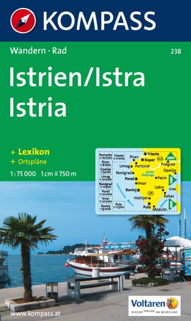 Kompass Karten, Istrien: Wanderkarte mit Radrouten 1:75000 (KOMPASS Wanderkarte, Band 238) Leisure, Home & Garden