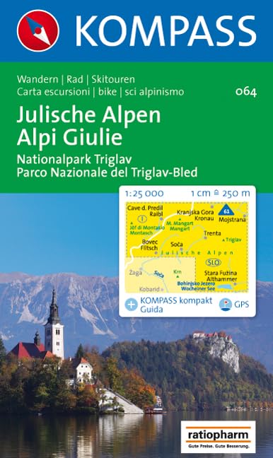Julische Alpen / Alpi Giulie, Nationalpark Triglav / Parco Nazionale del Triglav-Bled: 1 : 25 000: Wandern, Rad, Skitouren. GPS-geeignet Leisure, Home & Garden