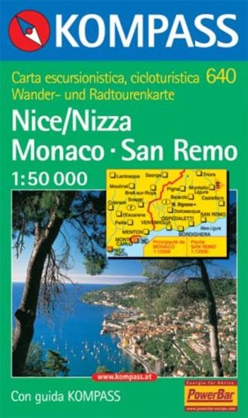 Kompass Karten, Nice/Nizza, Monaco, San Remo: Mit Kurzführer. Italienische Ausgabe. 1:50000 (KOMPASS Wanderkarte) Geology & Geography