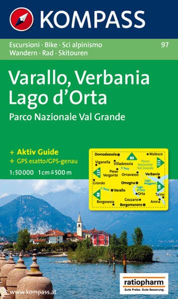 Varallo, Lago d' Orta, Verbania, Parco Nazionale Val de Grande: Wanderkarte mit Kurzführer, Radrouten und alpinen Skirouten. GPS-genau. 1:50.000 Leisure, Home & Garden