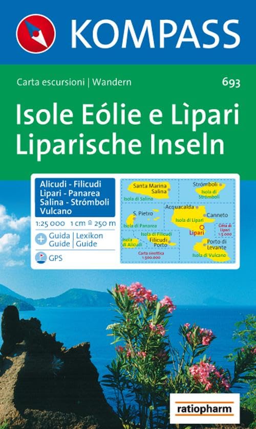 Kompass Karten, Isole Eolie o Lipari: Wanderkarte mit Kurzführer. GPS-geeignet. 1:25000 (KOMPASS Wanderkarte, Band 693) Leisure, Home & Garden