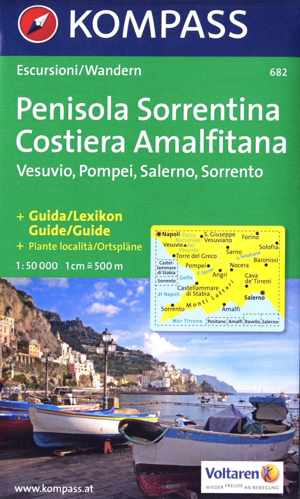 Kompass Karten, Penisola Sorrentina: Wanderkarte mit Kurzführer Dt. /Ital. /Franz. /Engl. 1:50000 (KOMPASS Wanderkarte, Band 682) Leisure, Home & Garden