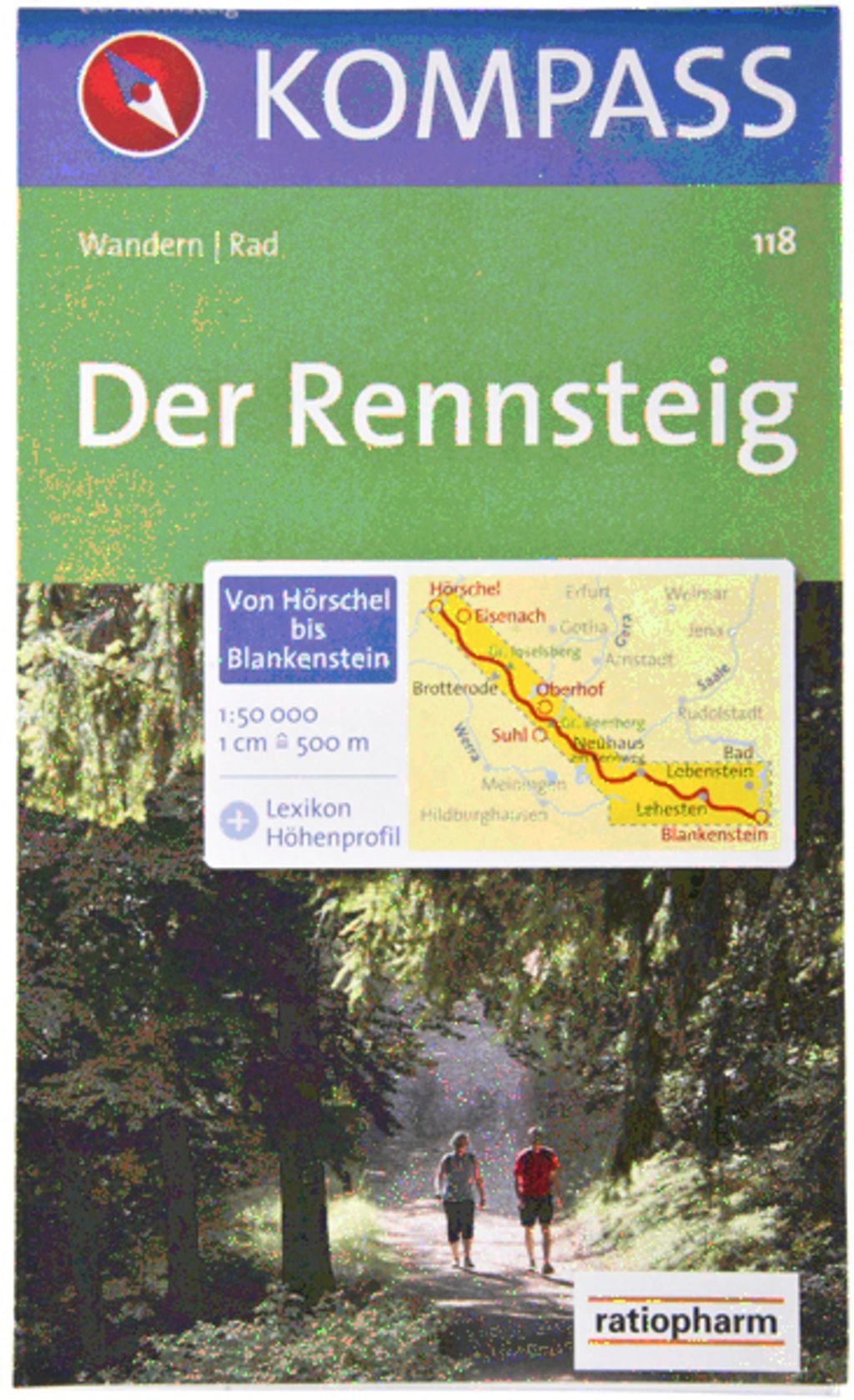 Der Rennsteig - Hörschel - Blankenstein: Wanderkarte mit Kurzführer, Radtouren und Höhenprofil. 1:50000 (KOMPASS Wanderkarte, Band 118) Leisure, Home & Garden