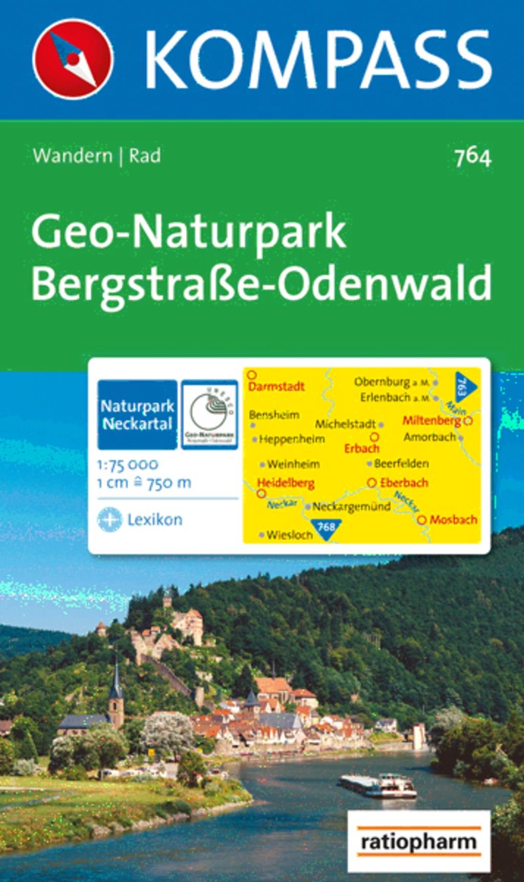 Geo-Naturpark Bergstrasse-Odenwald: Wanderkarte mit Kurzführer und Radrouten 1:75000 (KOMPASS Wanderkarte, Band 764) Leisure, Home & Garden