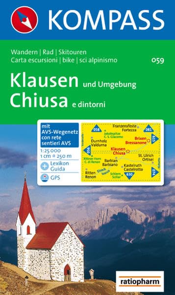 Klausen und Umgebung / Chiusa e dintorni 1 : 25 000: Wandern / Rad / Skitouren. Carta escursioni / bike / sci alpinismo. GPS-genau Leisure, Home & Garden