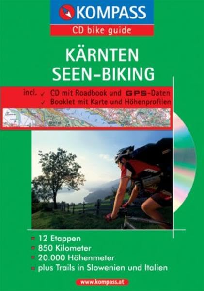 Kärnten Seen-Biking: Bike Guide mit Bike-Karte 1:75000 (KOMPASS Fahrradführer) Hiking & Cycling