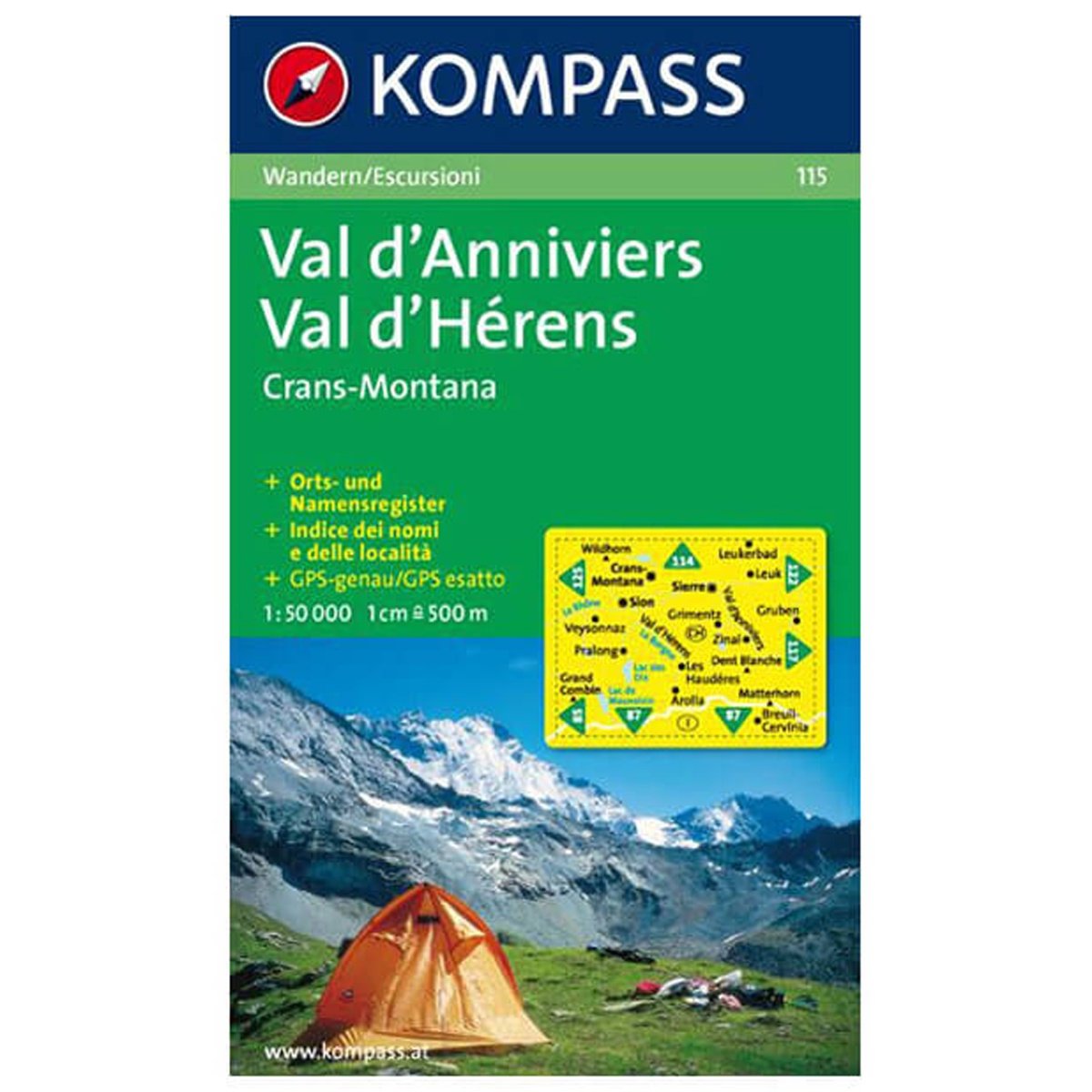 Val d'Anniviers, Montana, Val d'Hérens 1 : 50 000: Wanderkarte. GPS-genau Leisure, Home & Garden