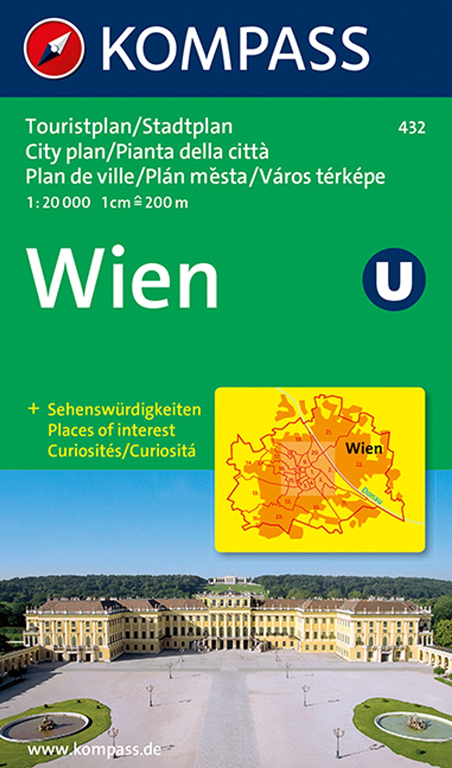 KOMPASS Stadtplan Wien 1:20.000: Kleine Ausgabe. Dt. /Engl. /Franz. /Ital. /Ungar. /Tschech. Leisure, Home & Garden