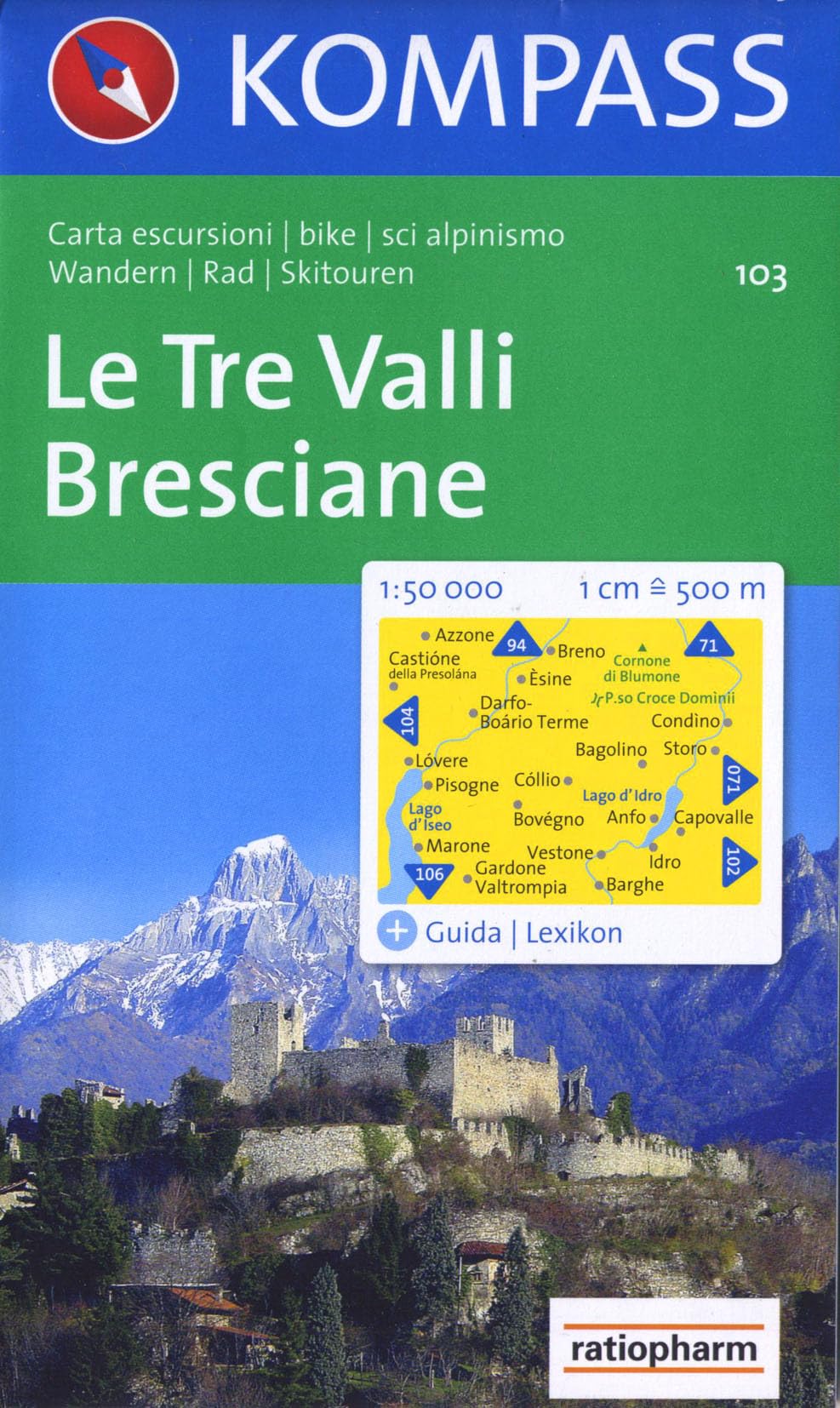 Le Tre Valli Bresciane 1 : 50 000: Wander-, Bike- und Skitourenkarte. Carta escursioni, bike e sci alpinismo. Leisure, Home & Garden