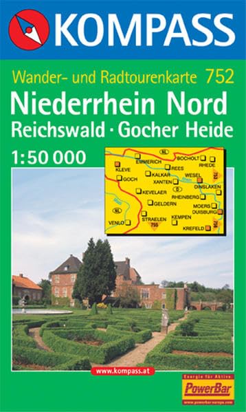 Kompass Karten, Niederrhein Nord, Reichswald, Gocher Heide: Mit Radwegen. 1:50000 (KOMPASS Wanderkarte, Band 752) Leisure, Home & Garden