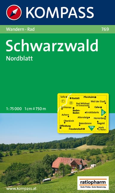 Schwarzwald, Nordblatt: Wander- und Radtourenkarte. Mit Touristischen Hinweisen.1: 75.000 Leisure, Home & Garden