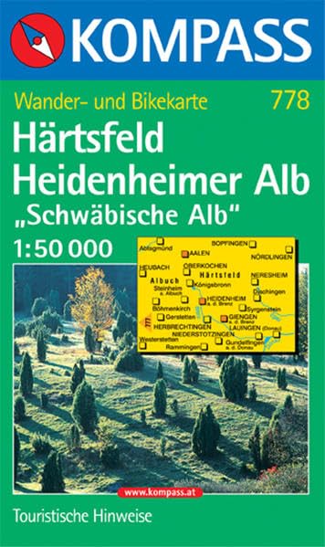Kompass Karten, Schwäbische Alb, Härtsfeld, Heidenheimer Alb: Mit Radwegen. 1:50000 (KOMPASS Wanderkarte) Leisure, Home & Garden