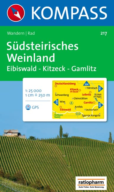Südsteirisches Weinland: Wander- und Radtourenkarte. GPS-genau. 1:25.000 Leisure, Home & Garden