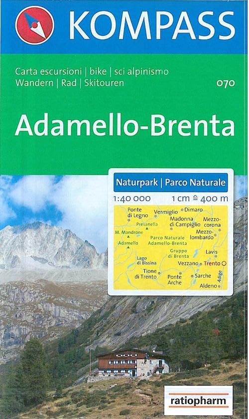 070: Naturpark / Parco Naturale Adamello - Brenta 1:40, 000 book