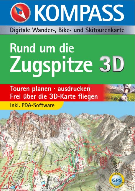 Rund um die Zugspitze 3D: Digitale Wander-, Bike- und Skitourenkarte: Touren planen, ausdrucken. Frei über die 3D-Karte fliegen. Für Windows ... (KOMPASS Digitale Karten, Band 4025) Leisure, Home & Garden
