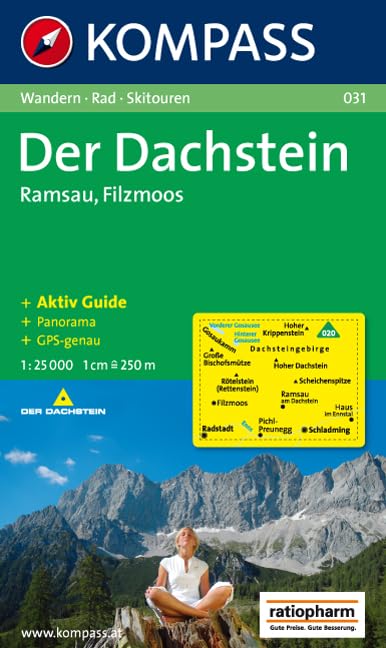 Der Dachstein, Ramsau, Filzmoos: Wandern / Rad / Skitouren. Mit Panorama. GPS-genau. 1:25.000 Leisure, Home & Garden