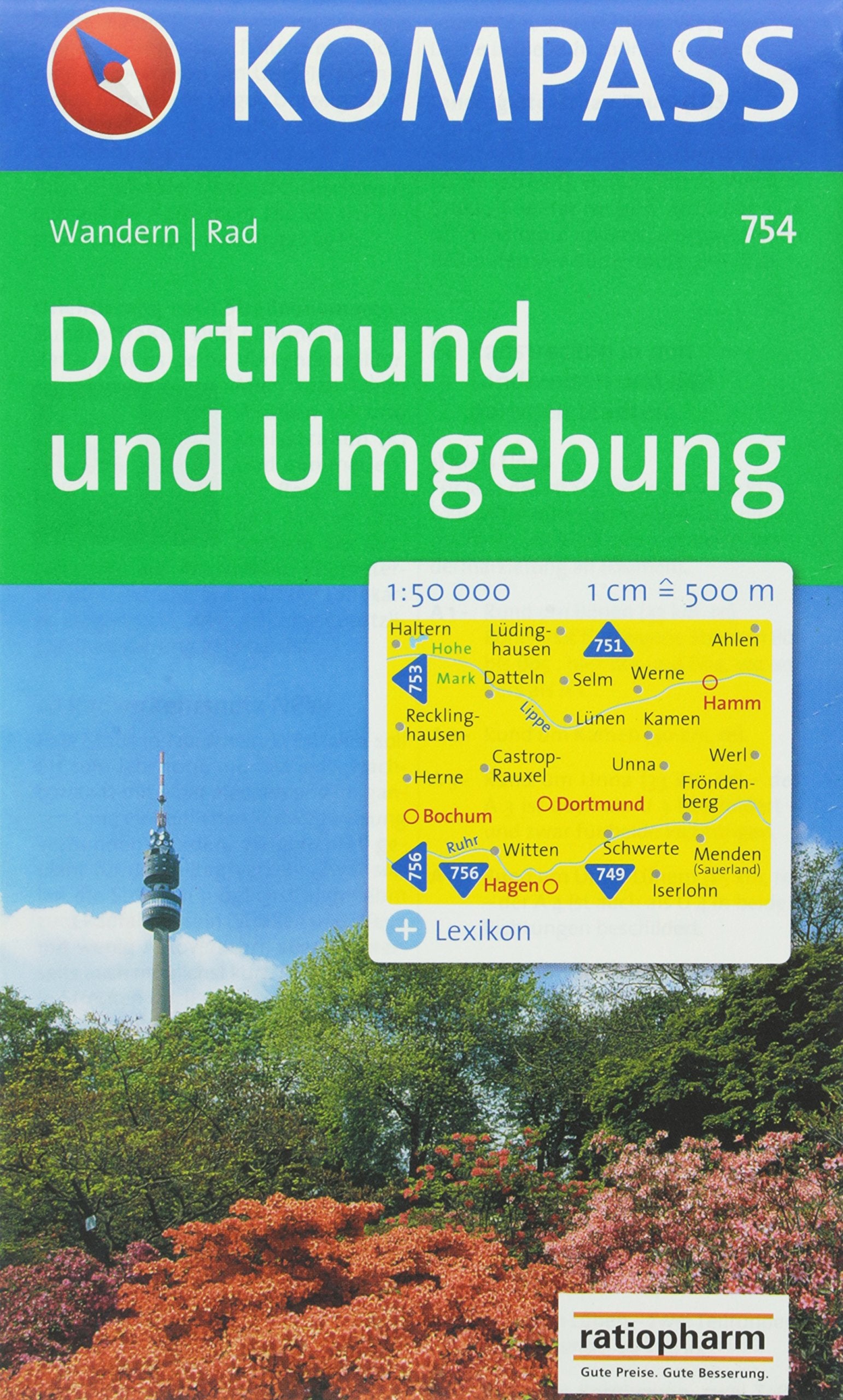 Dortmund und Umgebung: Wanderkarte mit Kurzführer und Radrouten. 1:50000 (KOMPASS Wanderkarte, Band 754) Leisure, Home & Garden