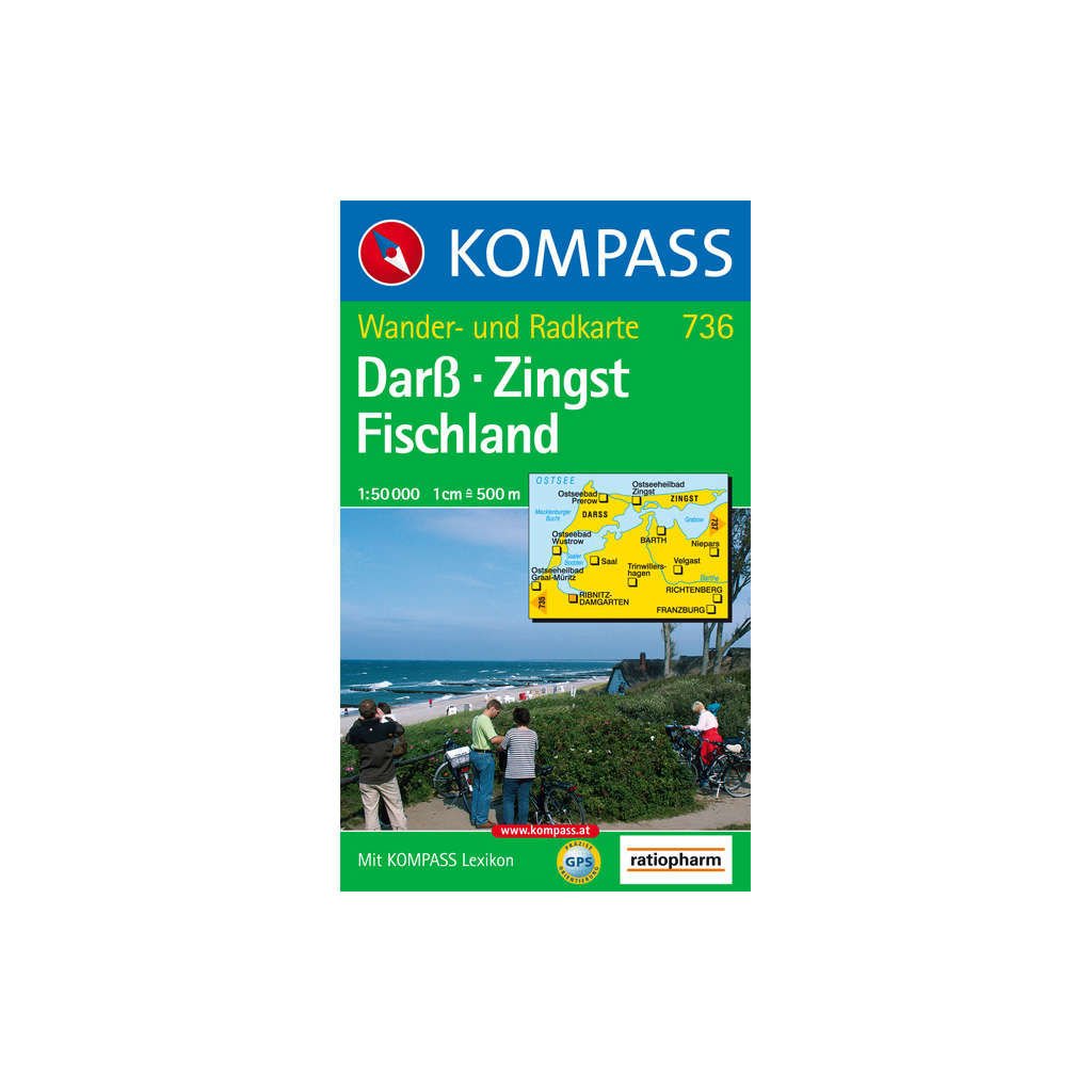 Kompass Karten, Darß, Zingst, Fischland: Wanderkarte mit Kurzführer und Radrouten. GPS-genau. 1:50000 (KOMPASS Wanderkarte, Band 736) Leisure, Home & Garden