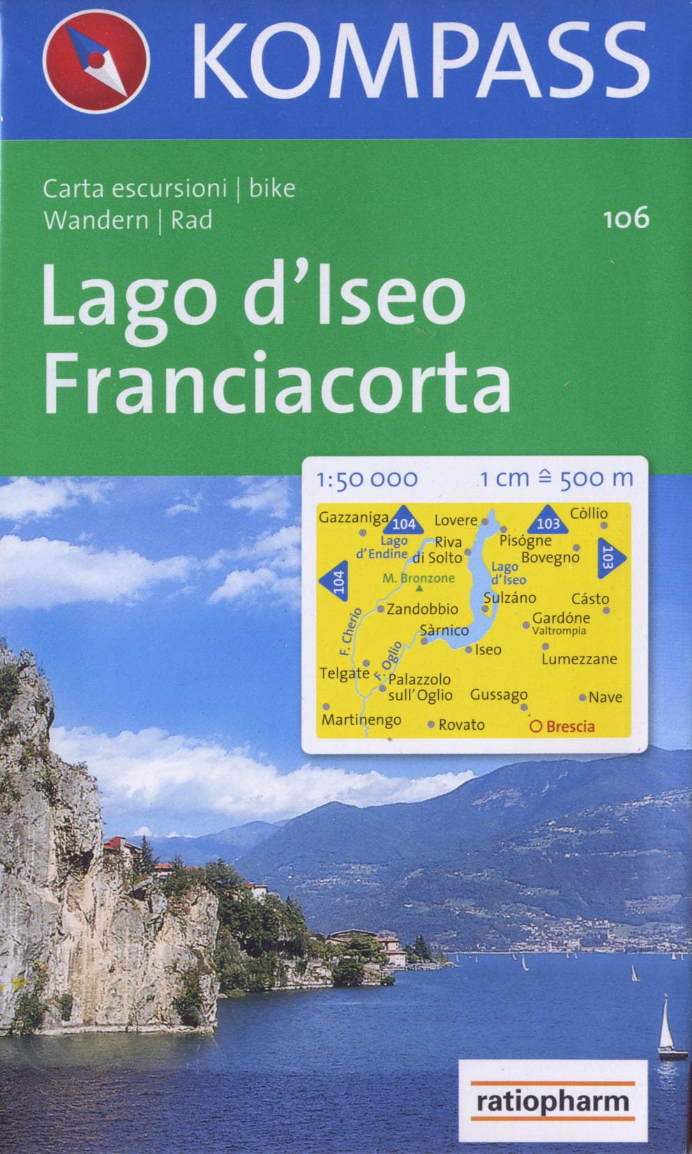 Lago d'Iseo - Franciacorta: Wanderkarte mit Radrouten. 1:50000 (KOMPASS Wanderkarte, Band 106) Leisure, Home & Garden