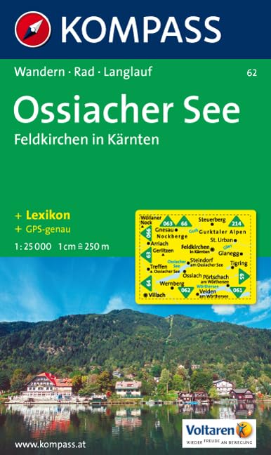 Ossiacher See, Feldkirchen in Kärnten: Wander- und Bikekarte. GPS-genau. 1:25.000 Leisure, Home & Garden