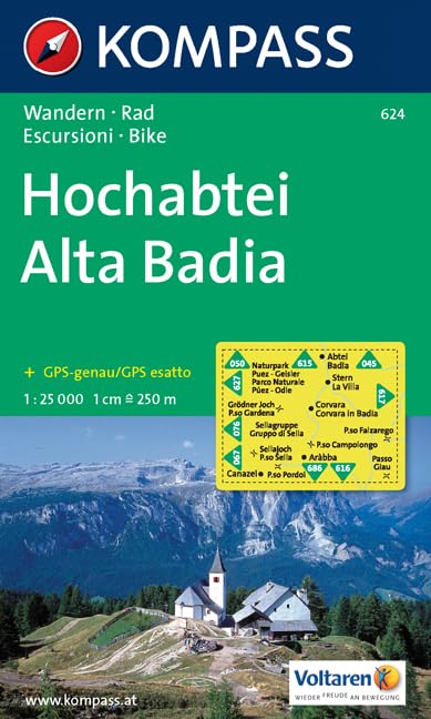 Hochabtei, Alta Badia: Wander- und Radkarte. Carta escursioni, bike. GPS-genau. 1:25.000 Leisure, Home & Garden