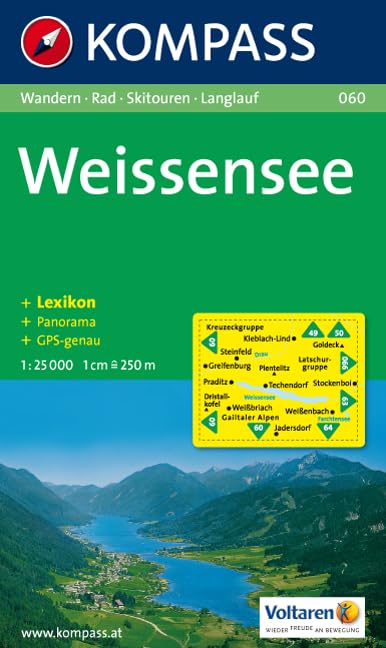 Weissensee: Wander-, Bike-, Ski- und Langlaufkarte. Mit Panorama. GPS-genau. 1:25.000 Leisure, Home & Garden