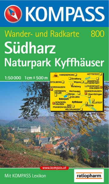 Südharz, Naturpark Kyffhäuser: Wander- und Radtourenkarte. 1:50.000 Leisure, Home & Garden