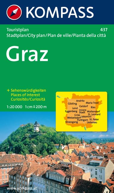 Graz: Touristplan mit Sehenswürdigkeiten. 1:20000 Leisure, Home & Garden