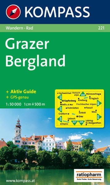 Grazer Bergland: Wanderkarte mit Radrouten und Tourenführer. GPS-genau. 1:50000 (KOMPASS Wanderkarte, Band 221) Leisure, Home & Garden