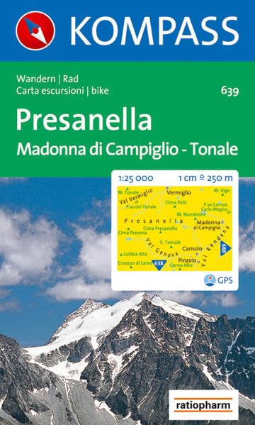 Presanella 1 : 25 000: Madonna di Campiglio, Tonale. Wandern / Rad. Carta escursioni / bike. GPS-genau Leisure, Home & Garden