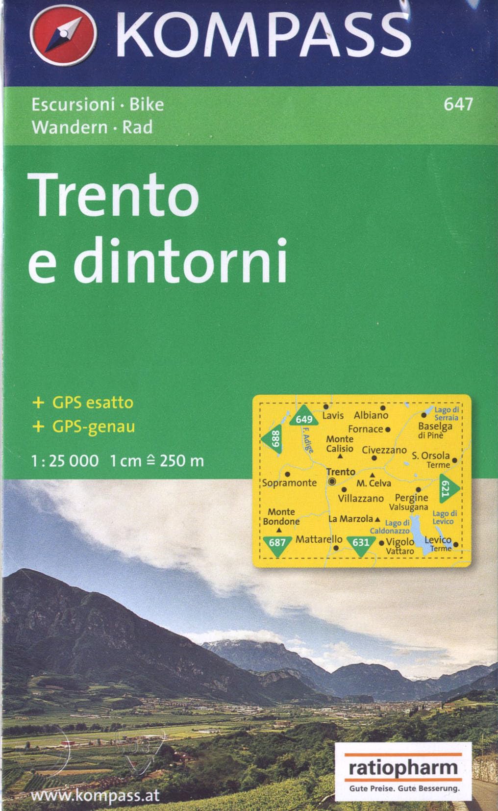 Trento e dintorni: Wander- und Radtourenkarte. GPS-compatible. 1:25.000 Leisure, Home & Garden