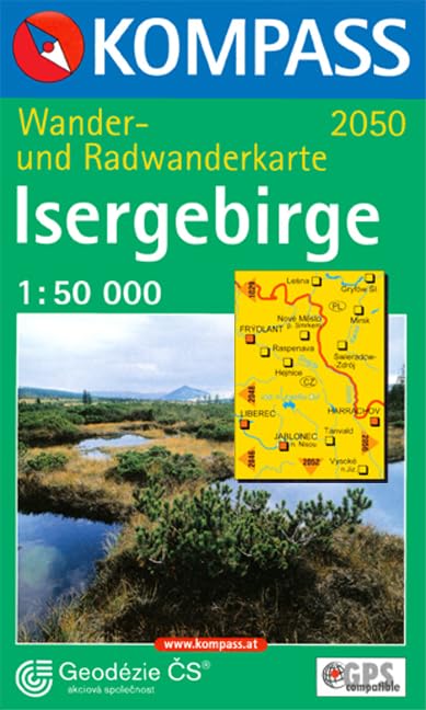 Isergebirge (CZ): Wanderkarte mit Radrouten und Kurzführer tschechisch/deutsch. GPS-geeignet. 1:50000 (KOMPASS Wanderkarte, Band 2050) Leisure, Home & Garden