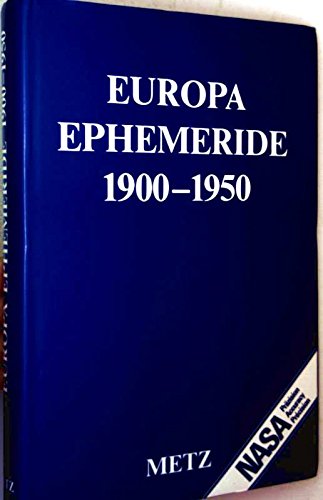Europa Ephemeride 1900 - 1950 1910 - 2010 Religion & Esotericism