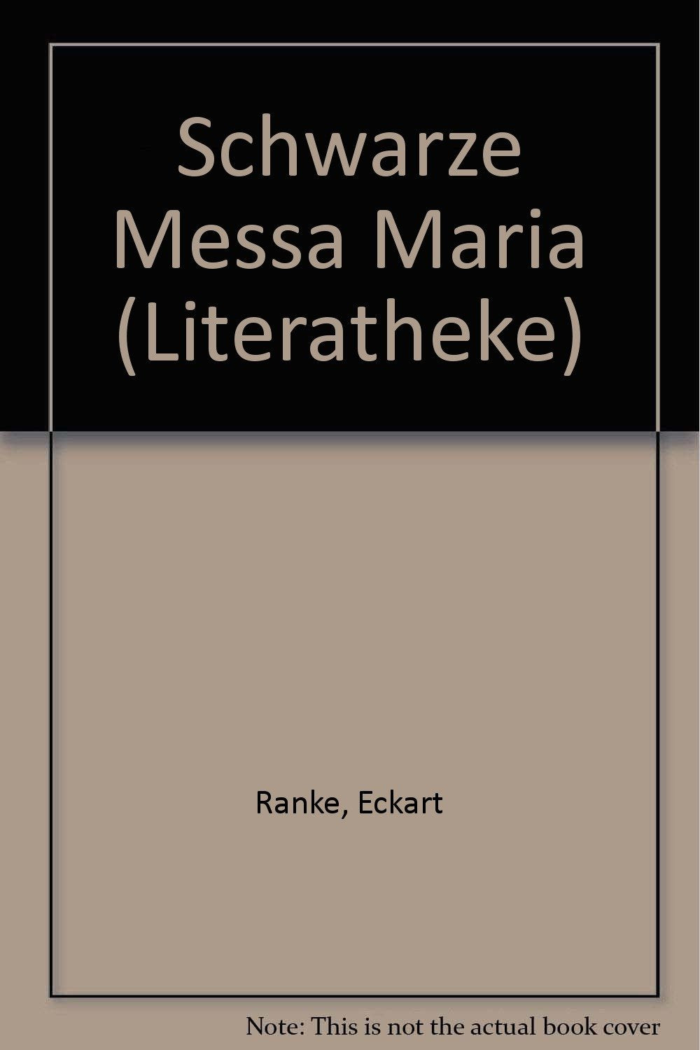 Schwarze Messe Maria: Erzählung: Erzählung. Hrsg. v. Rolf Thut Books