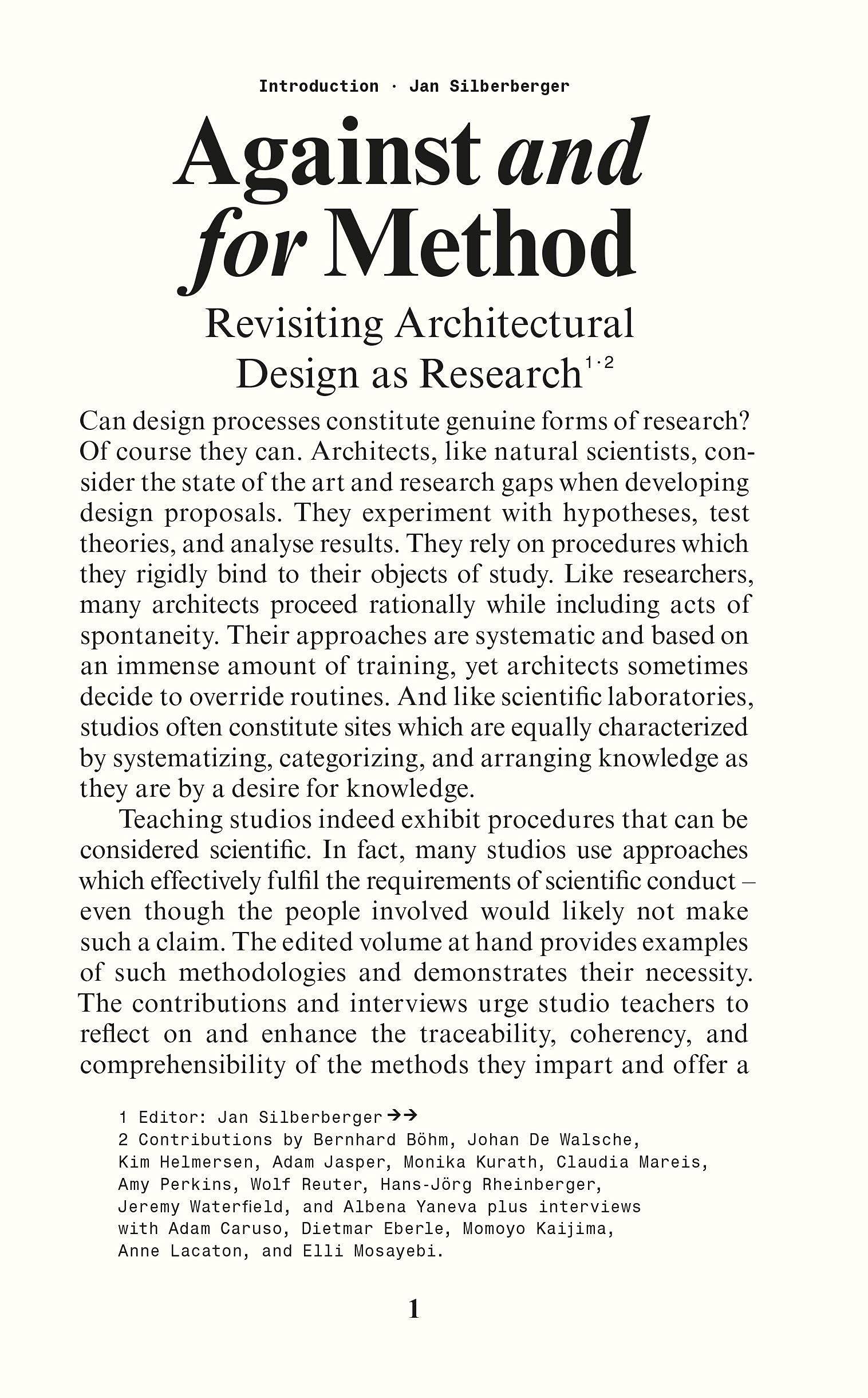 Against and for Method: Revisiting Architectural Design as Research: Revisiting Architectural Design as Academic Research Film, Art & Culture
