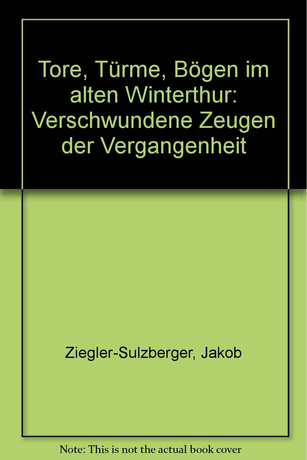Tore, Türme, Bögen im alten Winterthur: Verschwundene Zeugen der Vergangenheit book