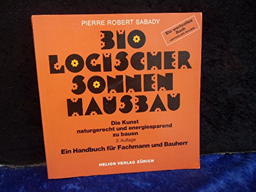 Biologischer sonnenhausbau Books