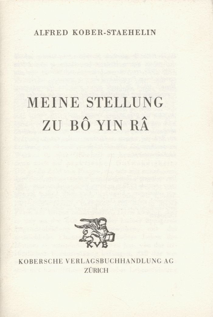 Meine Stellung zu Bô Yin Râ Religion & Esotericism