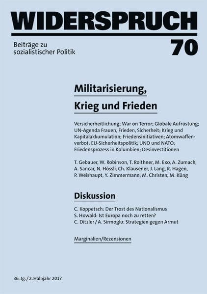 Widerspruch 70: Beiträge zu sozialistischer Politik Social Sciences