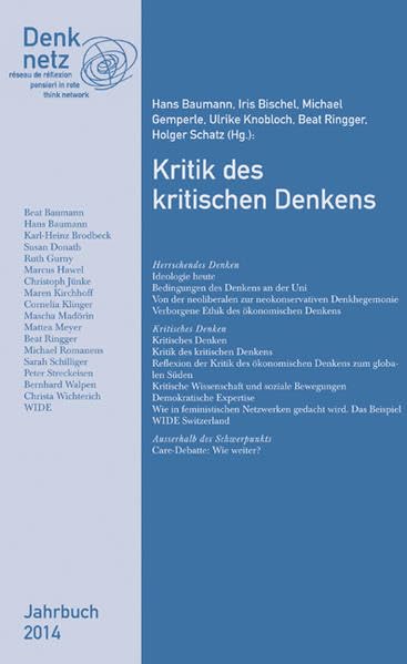 Jahrbuch Denknetz 2014: Kritik des kritischen Denkens Politics & History