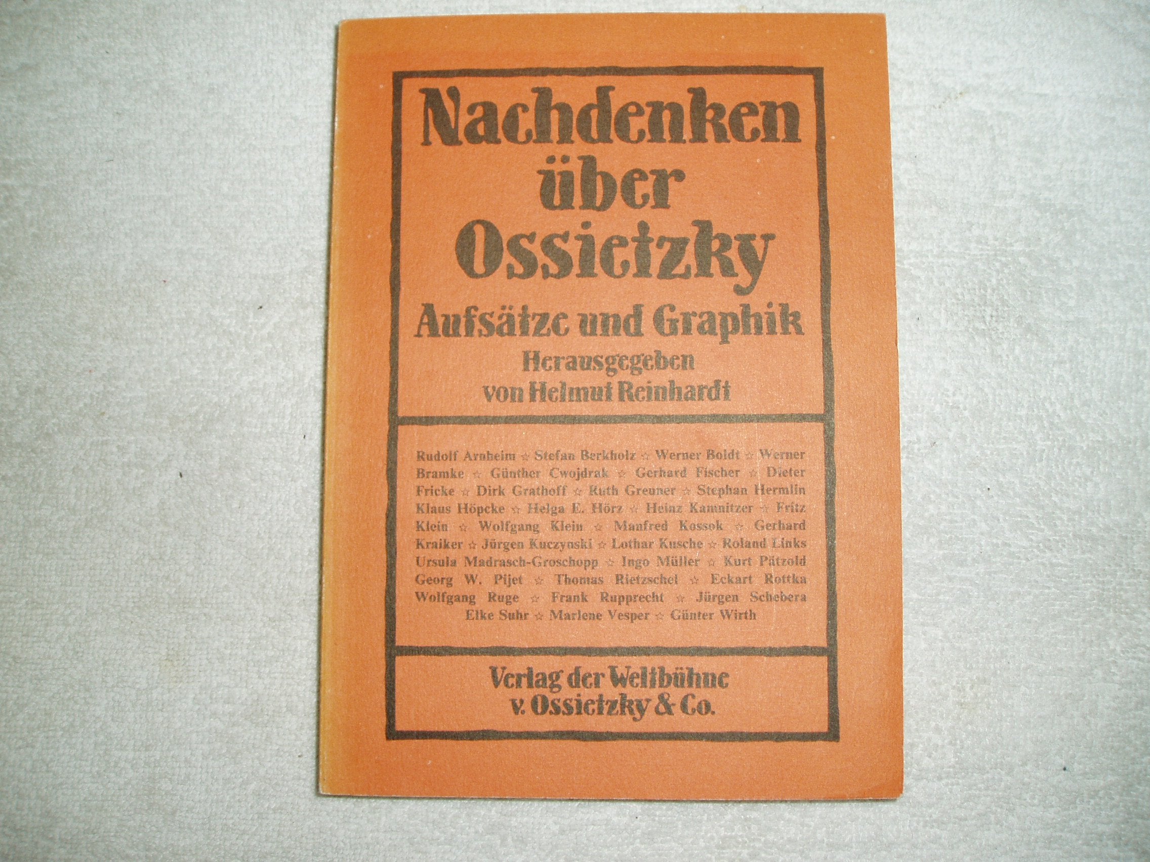 Nachdenken über Ossietzky. Aufsätze und Graphik Books