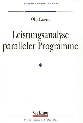Leistungsanalyse paralleler Programme Computer Science