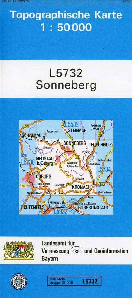 TK50 L5732 Sonneberg: Topographische Karte 1:50000 (TK50 Topographische Karte 1:50000 Bayern) Leisure, Home & Garden