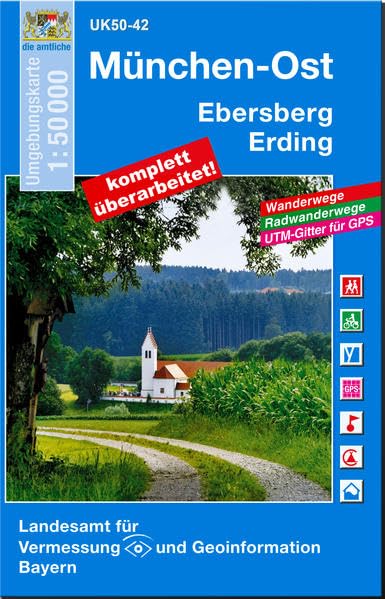 Topographische Sonderkarten Bayern. UK 50-42. München-Ost.Eberberg.Erding Leisure, Home & Garden
