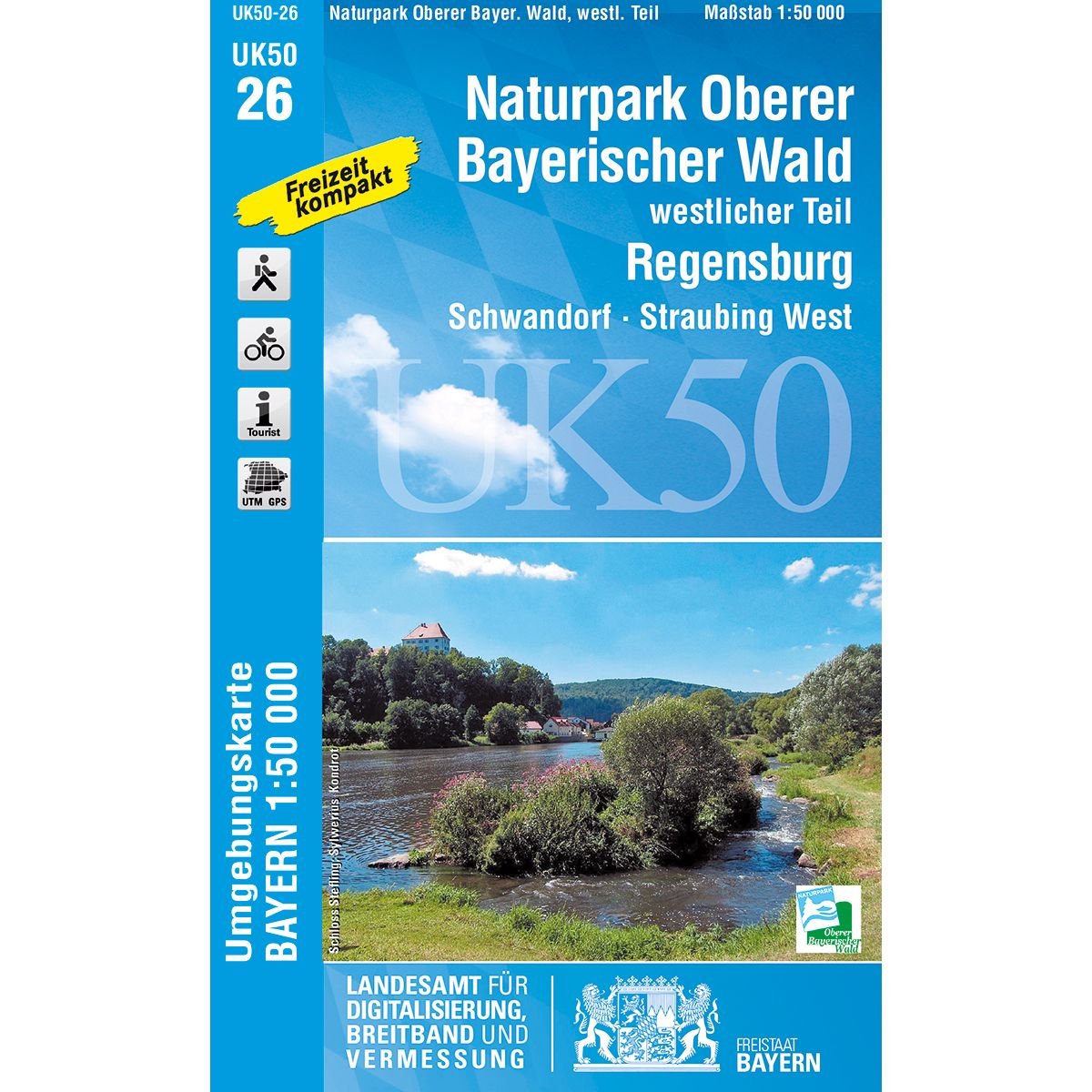 Naturpark Oberer Bayerischer Wald -  westlicher Teil 1 : 50 000. Umgebungskarte Leisure, Home & Garden