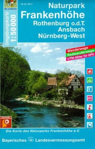 Topographische Sonderkarten Bayern. Sonderblattschnitte auf der Grundlage der amtlichen topographischen Karten, meist grössere Kartenformate mit ... Bayern, Bl.16/17, Naturpark Frankenhöhe Leisure, Home & Garden
