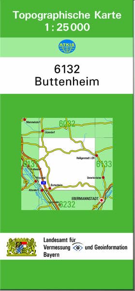 TK25 6132 Buttenheim: Topographische Karte 1:25000 (TK25 Topographische Karte 1:25000 Bayern) Leisure, Home & Garden