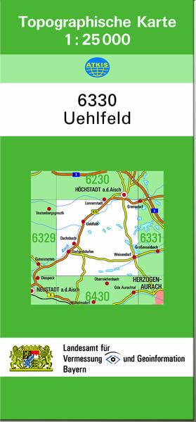 TK25 6330 Uehlfeld: Topographische Karte 1:25000 (TK25 Topographische Karte 1:25000 Bayern) Leisure, Home & Garden