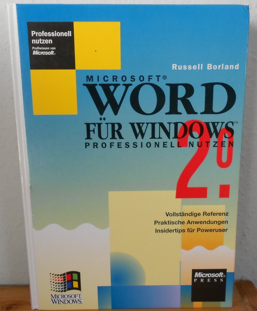 Product Image: Microsoft Word für Windows 2.0 professionell nutzen