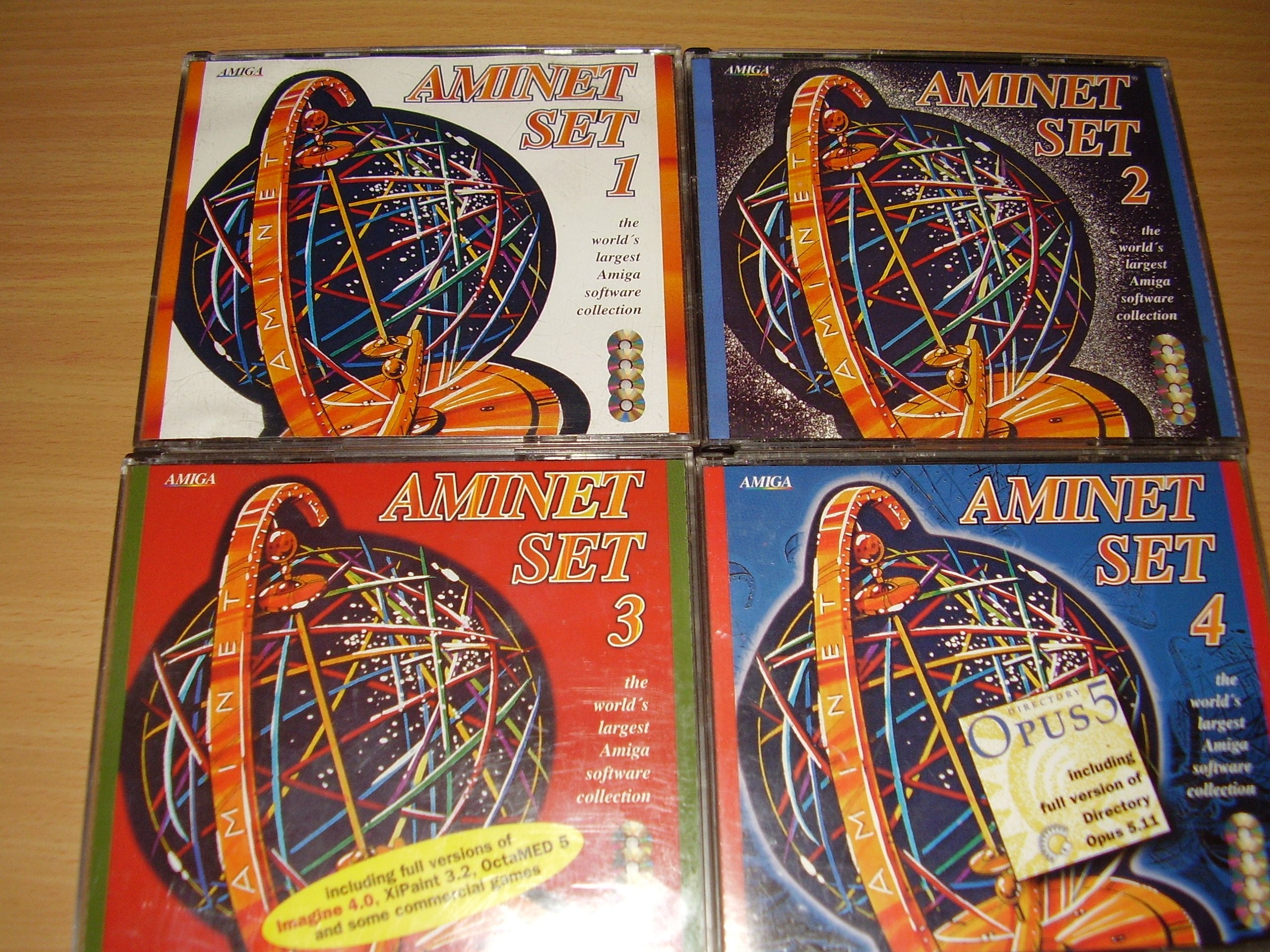 Aminet Set 1-4 (16 CD Roms) Software und Games / Amiga 1995-97 Other software